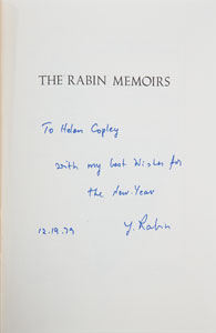 Lot #499 Yitzhak Rabin