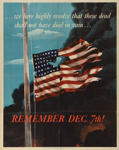 Lot #562  World War II Poster: Remember Dec. 7th!