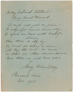 Lot #446 Joseph Cosey: Mary Baker Eddy - Image 1