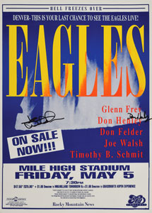 Lot #825 The Eagles: Henley and Walsh