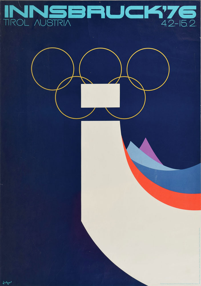 Lot #8087  Innsbruck 1976 Winter Olympics Poster