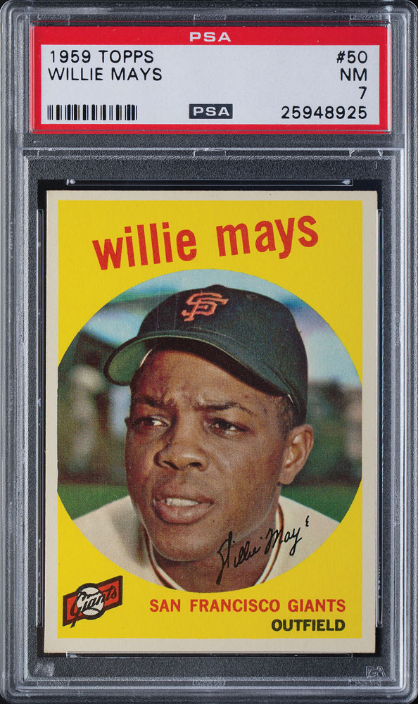 Lot #9138  1959 Topps #50 Willie Mays PSA NM 7