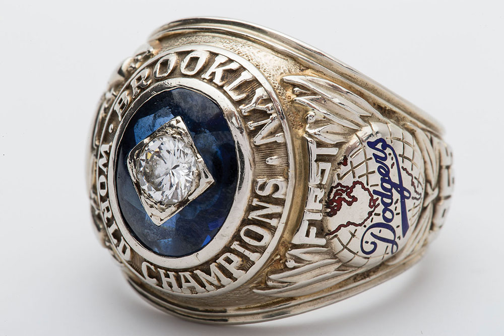 Lot #9407  1955 Brooklyn Dodgers World Championship Ring