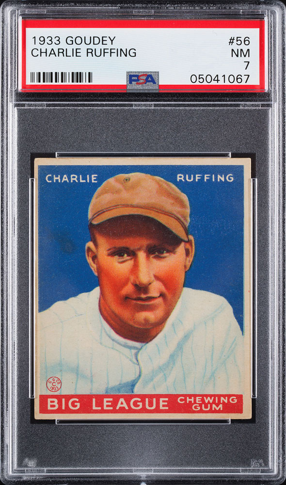 Lot #9098  1933 Goudey #56 Red Ruffing PSA NM 7