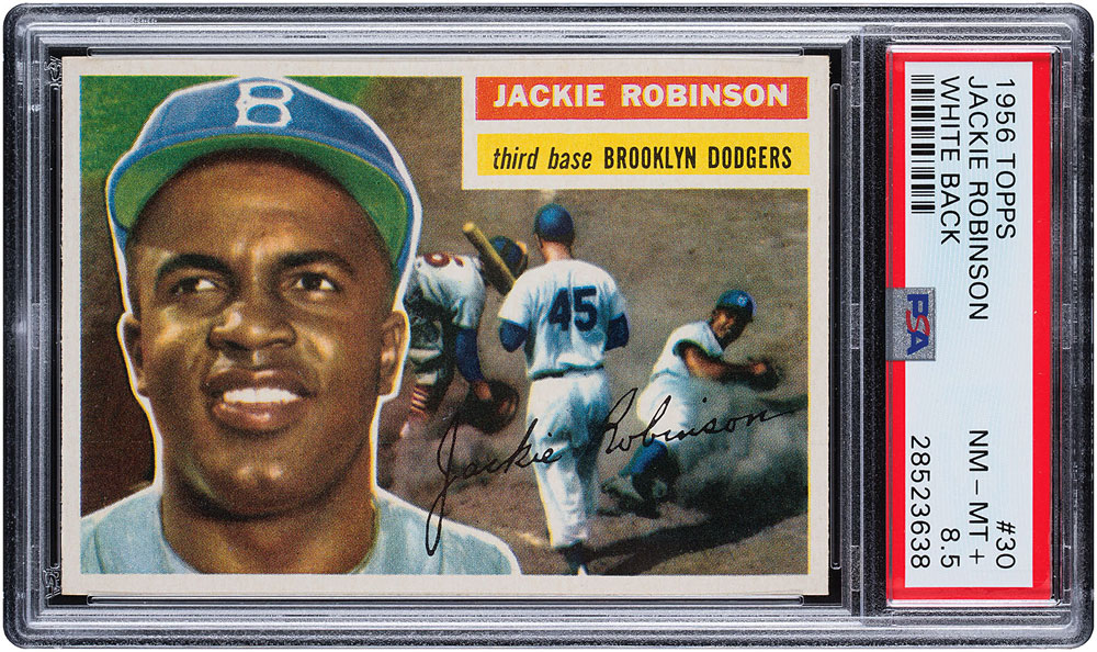 Lot #9126  1956 Topps #30 Jackie Robinson PSA NM-MT+ 8.5