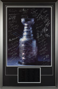 Lot #759  Hockey: Stanley Cup Signed Poster (Signed by 47)