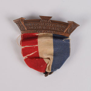 Lot #9517  St. Louis 1904 Summer Olympics Winner's Ribbon and Clasp