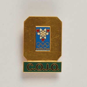 Lot #9587  Grenoble 1968 Winter Olympics Committee Badge