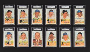 Lot #9320  Perez-Steele Signed 1989 Baseball Hall of Fame Art Postcard Set - Image 1