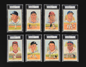 Lot #9320  Perez-Steele Signed 1989 Baseball Hall of Fame Art Postcard Set - Image 3
