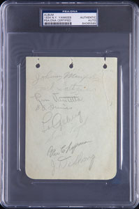 Lot #9266 Lou Gehrig and 1934 NY Yankees Signatures - Image 1
