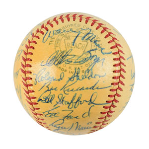 Lot #9306  NY Yankees 1961 Signed Baseball - Image 1