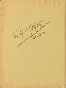 Lot #9560 Jesse Owens Signed Book
