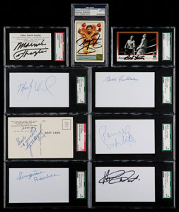 Lot #9467  Boxing Legends Group of (10) Signatures
