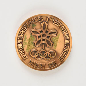 Lot #9616  Calgary 1988 Winter Olympics Participation Medal - Image 2