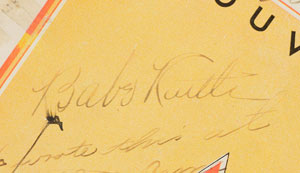 Lot #9335 Babe Ruth Signed Program - Image 3