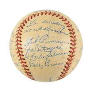 Lot #9303  NY Yankees 1951 Team-Signed Baseball - Image 3