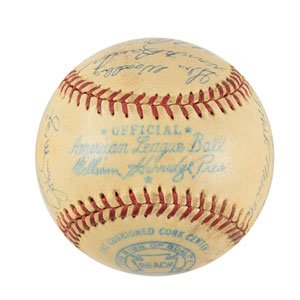 Lot #9303  NY Yankees 1951 Team-Signed Baseball - Image 6