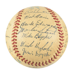 Lot #9318 Satchel Paige and Marty Marion Signed Baseballs - Image 2