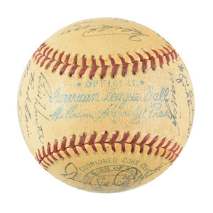 Lot #9318 Satchel Paige and Marty Marion Signed Baseballs - Image 5