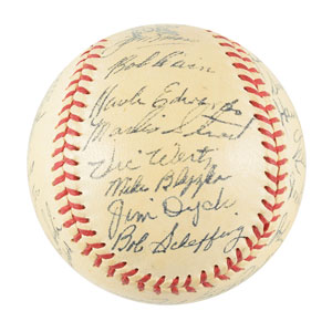 Lot #9318 Satchel Paige and Marty Marion Signed Baseballs - Image 6
