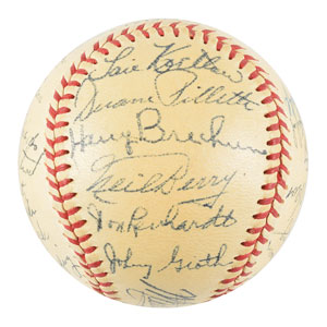 Lot #9318 Satchel Paige and Marty Marion Signed Baseballs - Image 7