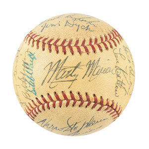 Lot #9318 Satchel Paige and Marty Marion Signed Baseballs - Image 11