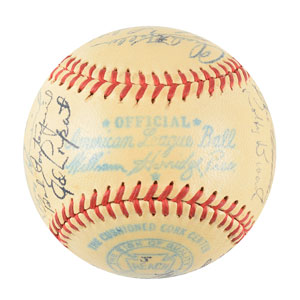 Lot #9300  NY Yankees 1940-50s Collection of (4) Team Signed Baseballs - Image 10