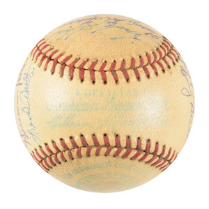 Lot #9300  NY Yankees 1940-50s Collection of (4) Team Signed Baseballs - Image 17