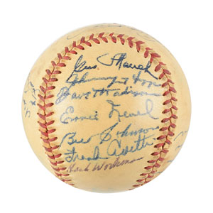 Lot #9300  NY Yankees 1940-50s Collection of (4) Team Signed Baseballs - Image 23