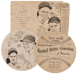 Lot #9241  Baseball Writers’ Association of America Dinner Signatures - Image 1