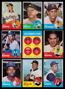 Lot #9201  1963 Topps Near Complete Set of (563/576) Cards - Image 1