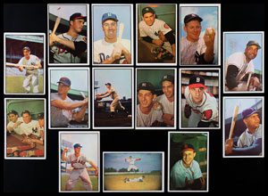 Lot #9169  1953 Bowman Collection with Near Color Card Set