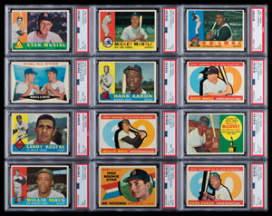 Lot #9192  1960 Topps Complete Set of 572 Cards with 12 PSA Graded - Image 1