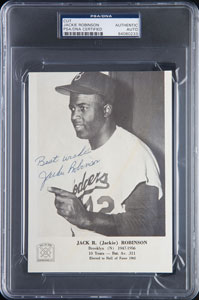 Lot #9325 Jackie Robinson Signed Photograph