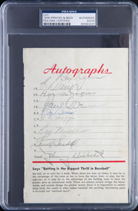 Lot #9341 Honus Wagner and Waner Brothers Signatures - Image 1