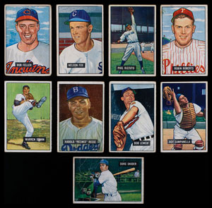 Lot #9164 1951 Bowman Near Set of (308) Cards