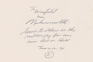 Lot #9454 Muhammad Ali Autograph Quote Signed - Image 1