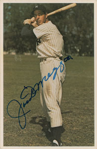 Lot #9257 Joe DiMaggio Signed Baseball Card  - Image 1