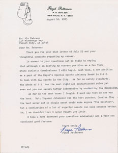 Lot #9480 Floyd Patterson Typed Letter Signed - Image 1