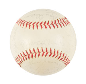 Lot #9307  NY Yankees 1964 Signed Baseball - Image 5
