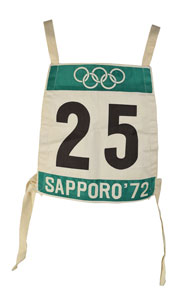 Lot #9596  Sapporo 1972 Winter Olympics Competitor's Bib