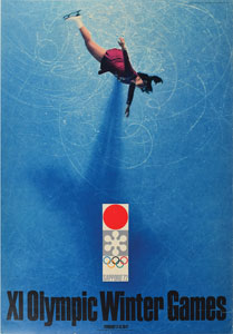 Lot #9595  Sapporo 1972 Winter Olympics Poster