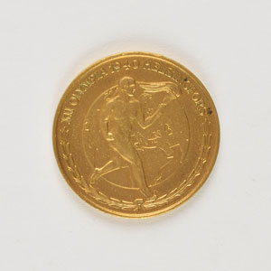 Lot #9563  Helsinki 1940 Summer Olympics Gilt Fundraising Medal - Image 1