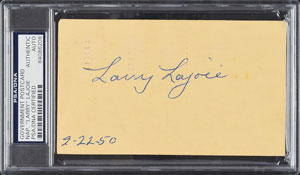 Lot #9277 Larry Lajoie Signature