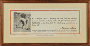 Lot #9356  1920s Early Baseball Advertisements