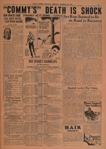 Lot #9384  1931 Chicago Daily Times: Charles Comiskey Death - Image 3