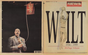 Lot #9403  Basketball Legend Newspapers: Pete Maravich and Wilt Chamberlain Deaths - Image 3