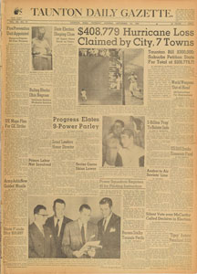 Lot #9391  1954 Taunton Daily News: Willie Mays Catch - Image 1