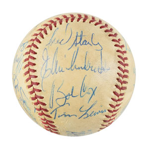 Lot #9308  NY Yankees 1977 Team Signed Baseball - Image 5
